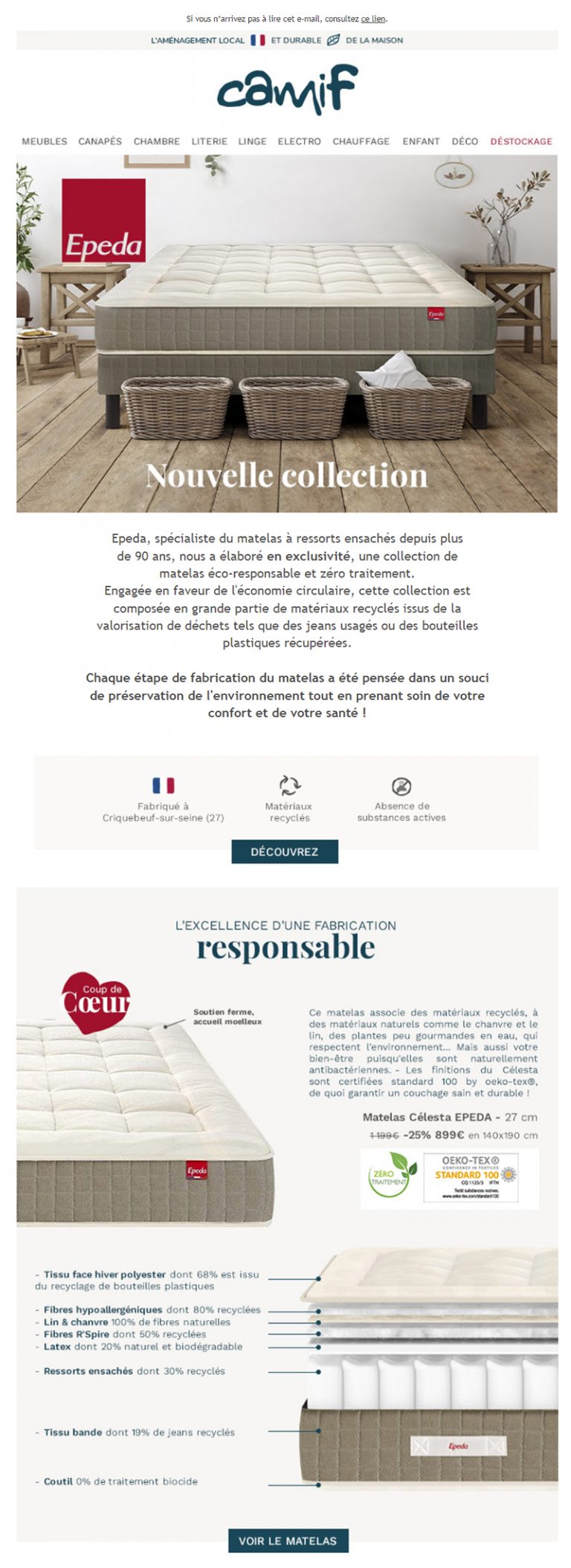 Illustration de l’avis : CAMIF – Courrier électronique