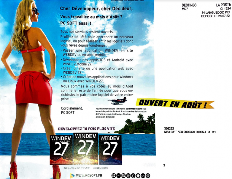 Illustration de l’avis : PC SOFT – Publipostage