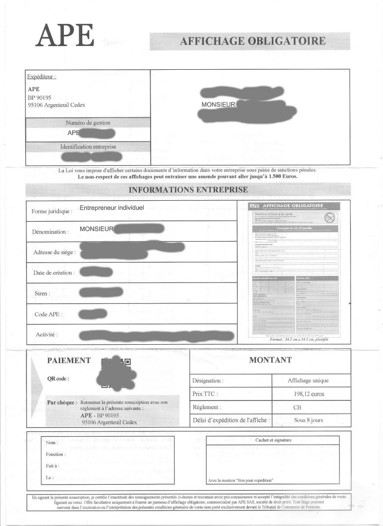 Illustration de l’avis : APE – Publipostage