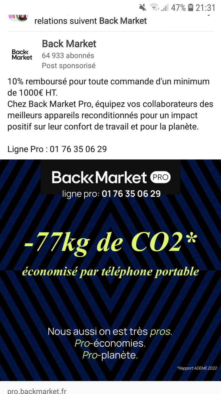 Illustration de l’avis : BACK MARKET – Internet