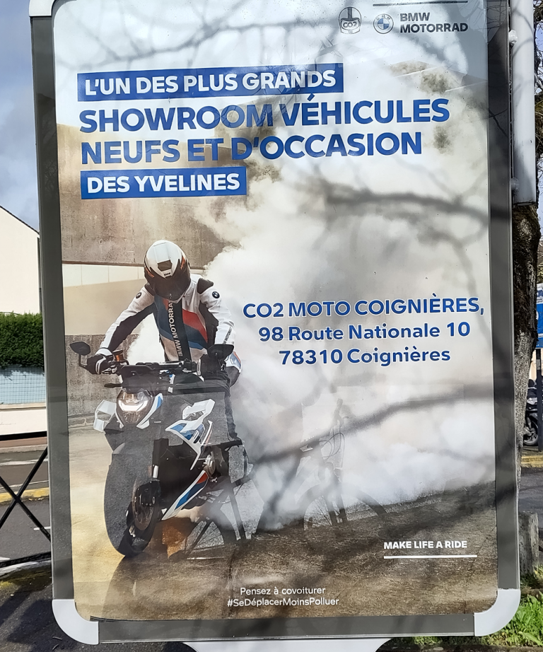 Illustration de l’avis : BMW MOTORRAD/ CO2 MOTO – Affichage