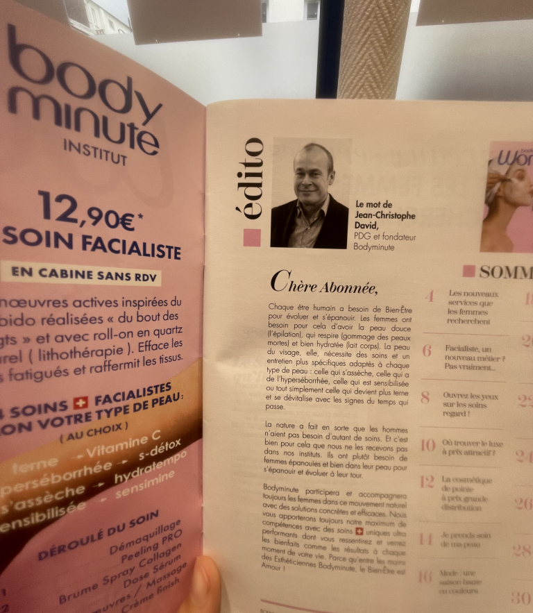 Illustration de l’avis : BODY MINUTE – Livret publicitaire