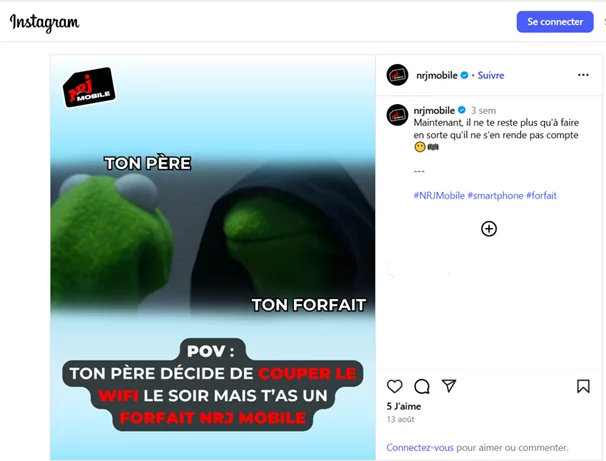 Publicité NRJ MOBILE